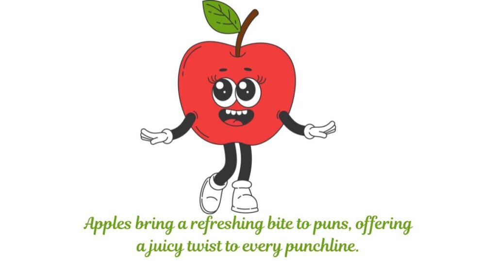 Juxtaposing Juiciness Apples and Puns Collide
