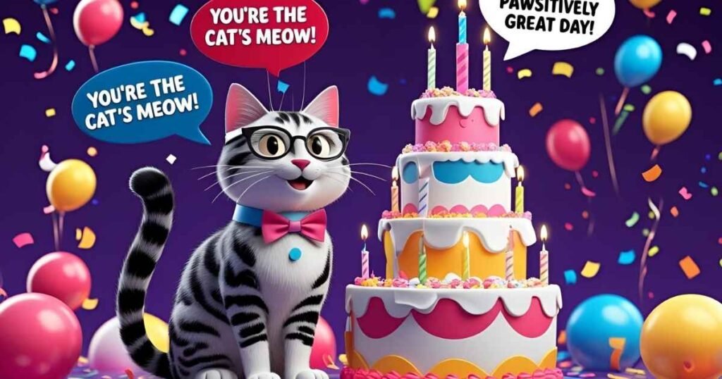 Cat birthday puns for Instagram celebrations
